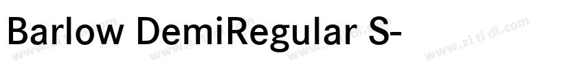 Barlow DemiRegular S字体转换